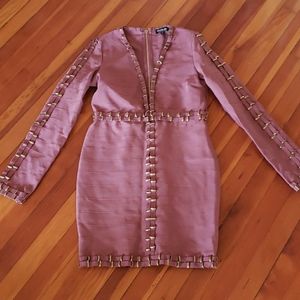 Fashionnova Bandage Dress - Mauve/Lavender